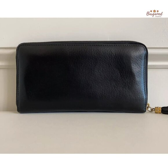 Authentic GUCCI Black Pebbled Leather Soho Interlocking G Zip Around Long Wallet - Picture 3 of 13